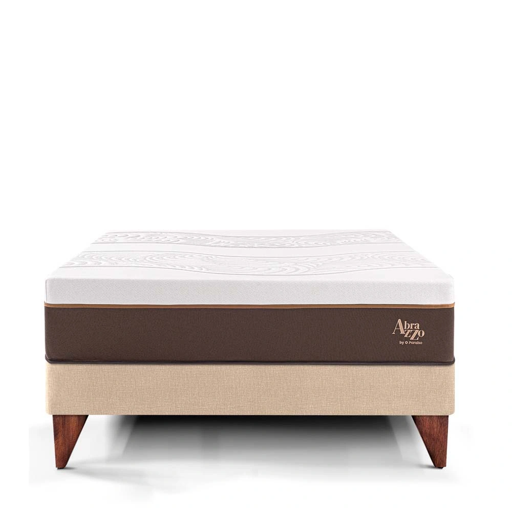 CAMA EUROPEA PARAÍSO ROYAL ABRAZZO 2 PLAZAS CHAMPAGNE + 2 ALMOHADAS VISCOELÁSTICAS - 3
