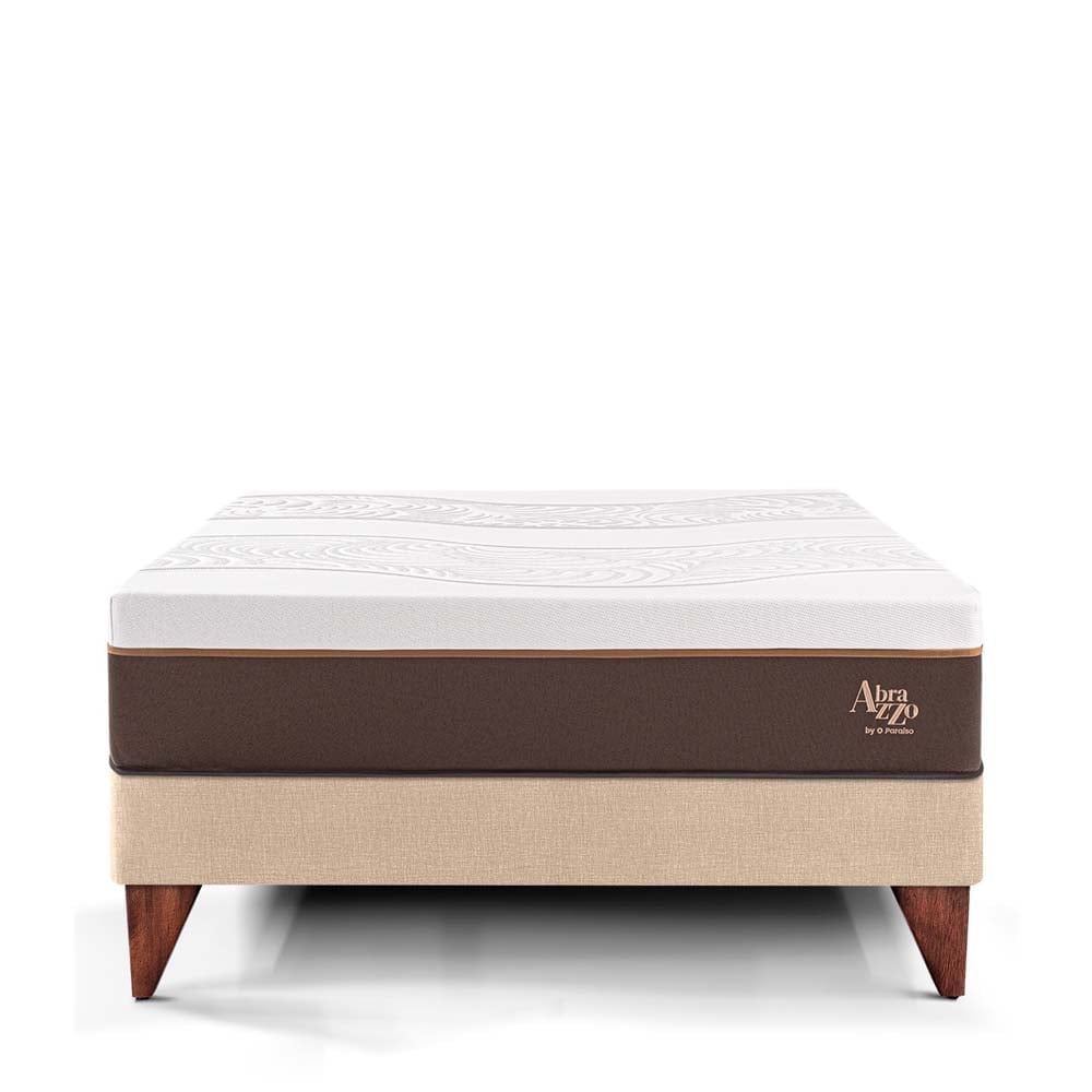 CAMA EUROPEA PARAÍSO ROYAL ABRAZZO QUEEN CHAMPAGNE + 2 ALMOHADAS VISCOELÁSTICAS - 3