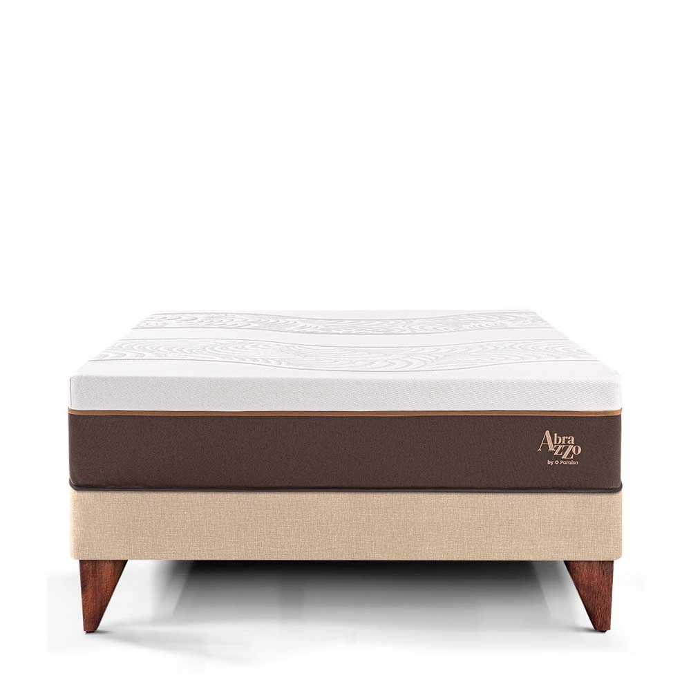 CAMA EUROPEA PARAÍSO ROYAL ABRAZZO QUEEN CHAMPAGNE + 2 ALMOHADAS VISCOELÁSTICAS - 3