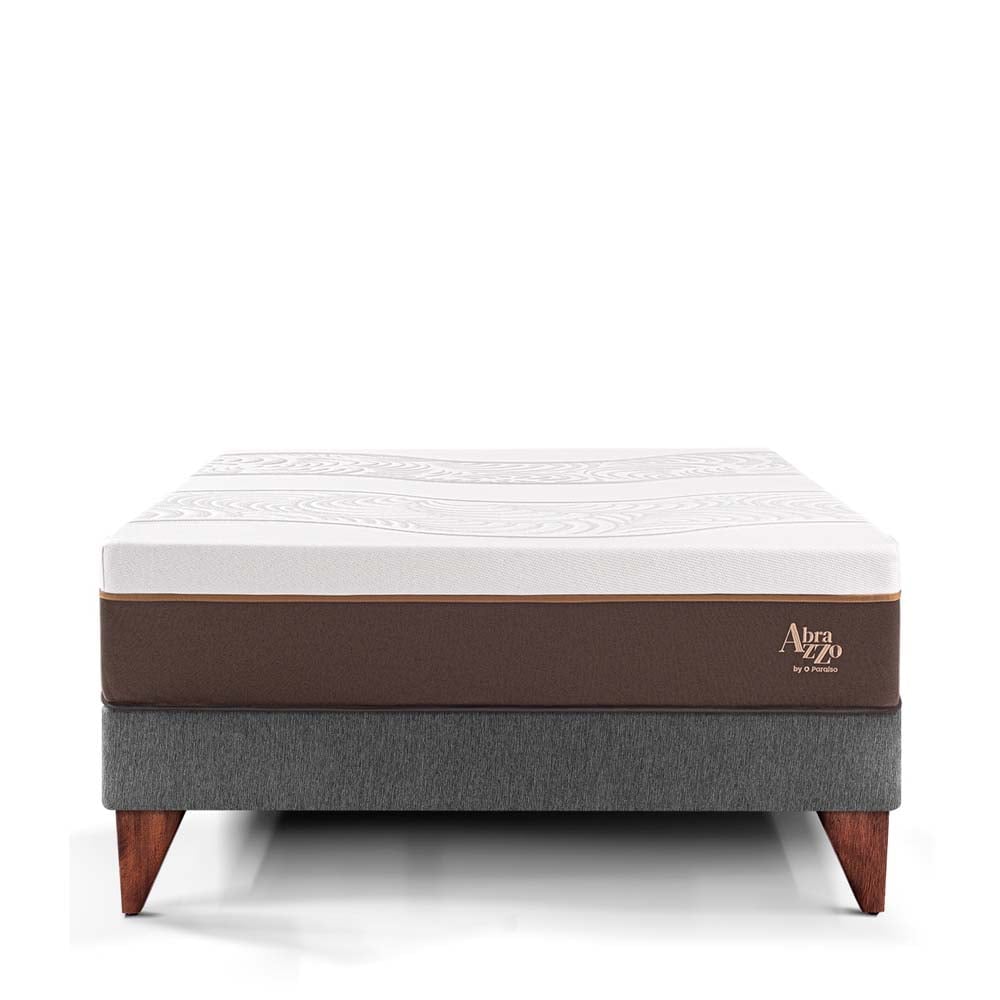 CAMA EUROPEA PARAÍSO ROYAL ABRAZZO KING GRIS + 2 ALMOHADAS VISCOELÁSTICAS - 3