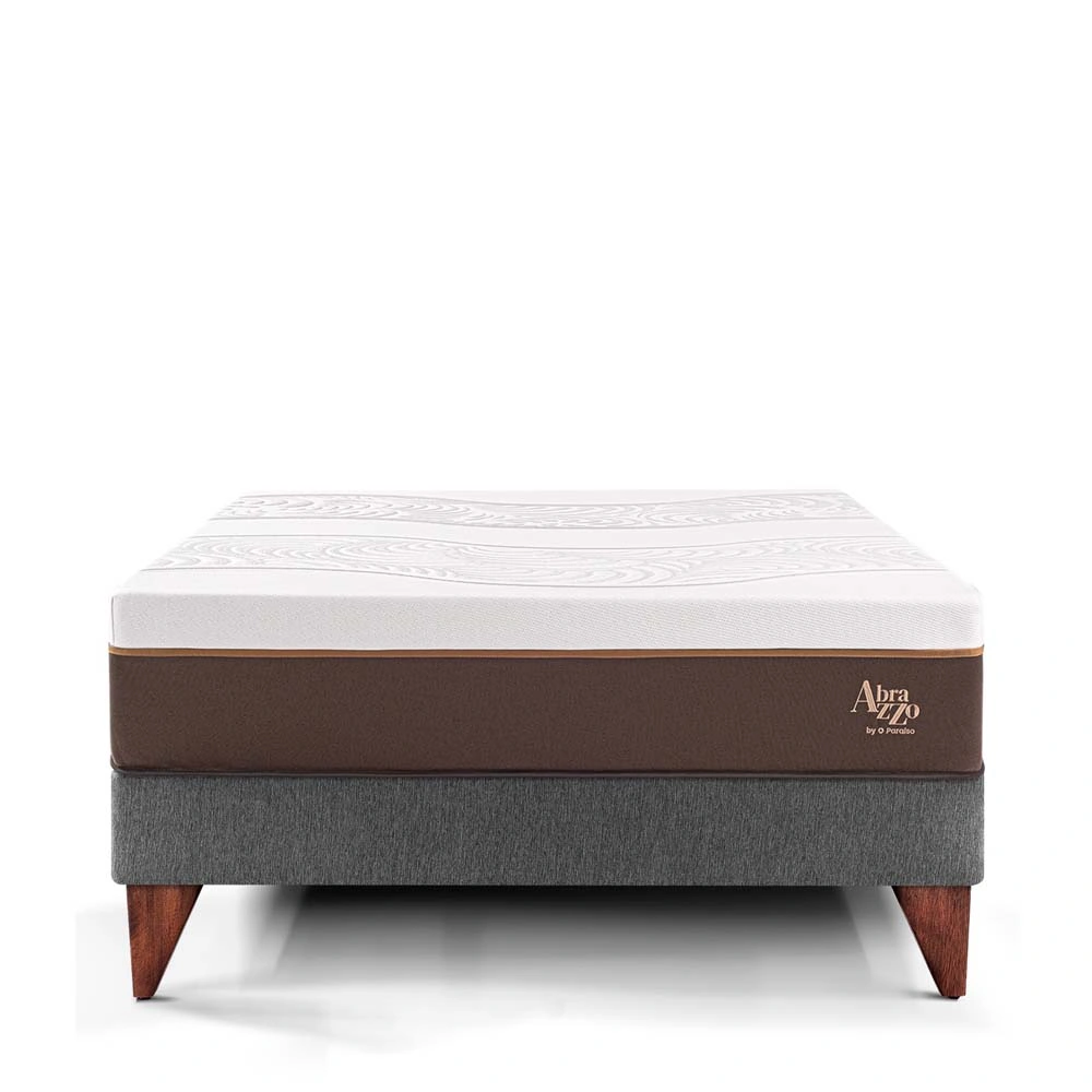 CAMA EUROPEA PARAÍSO ROYAL ABRAZZO KING GRIS + 2 ALMOHADAS VISCOELÁSTICAS - 3