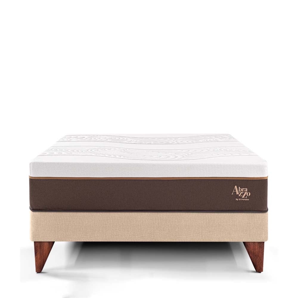CAMA EUROPEA PARAÍSO ROYAL ABRAZZO KING CHAMPAGNE + 2 ALMOHADAS VISCOELÁSTICAS - 3