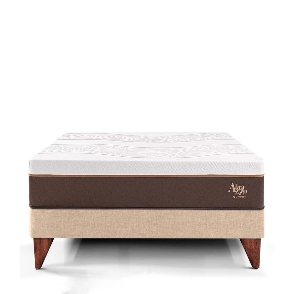 CAMA EUROPEA PARAÍSO ROYAL ABRAZZO KING CHAMPAGNE + 2 ALMOHADAS VISCOELÁSTICAS - 3