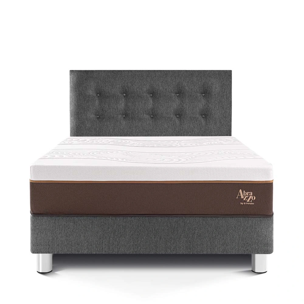 DORMITORIO PARAÍSO ROYAL ABRAZZO 2 PLAZAS GRIS + 2 ALMOHADAS VISCOELÁSTICAS - 3