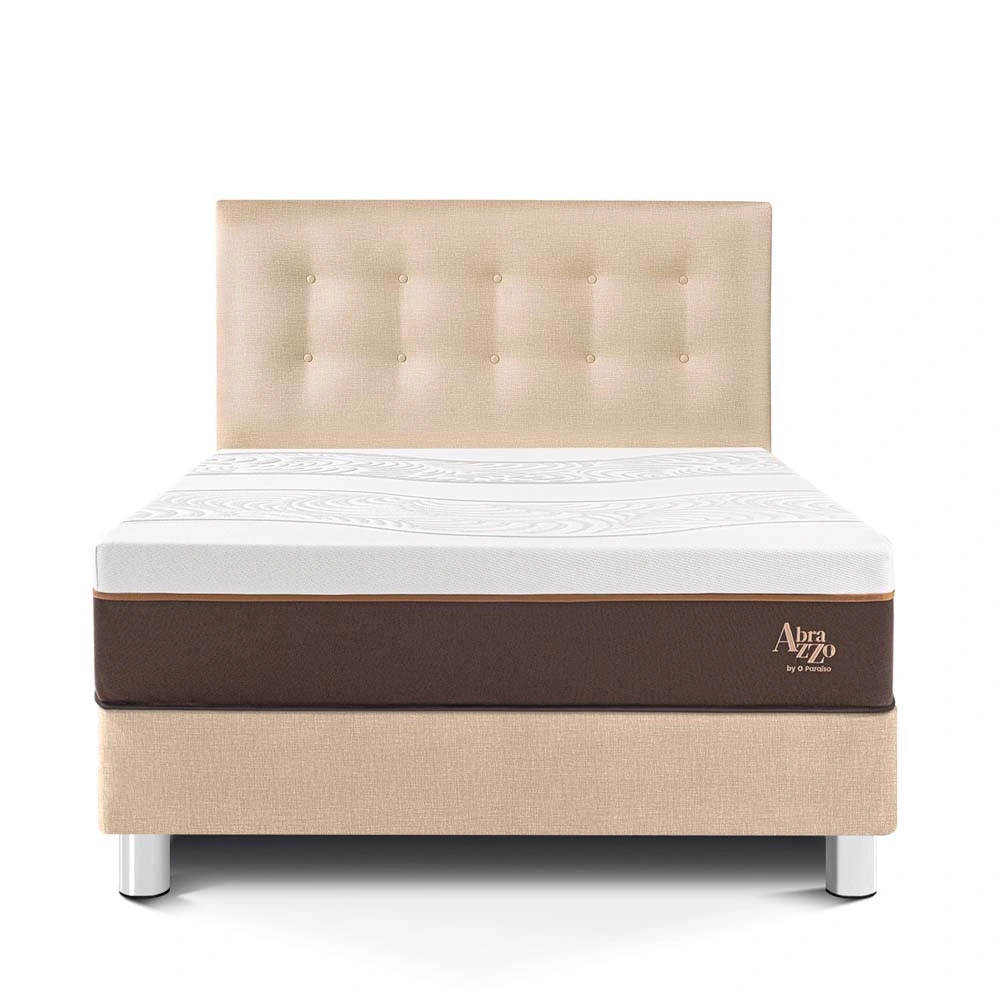 DORMITORIO PARAÍSO ROYAL ABRAZZO 2 PLAZAS CHAMPAGNE + 2 ALMOHADAS VISCOELÁSTICAS - 3