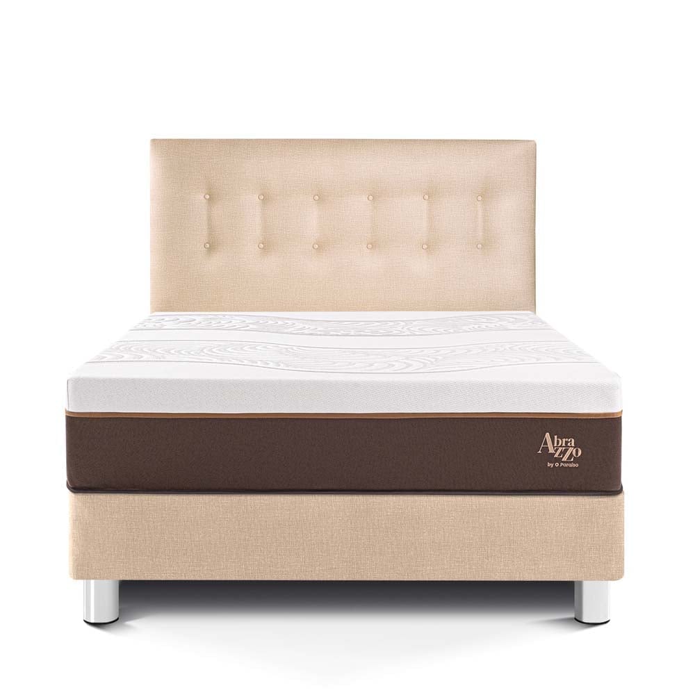 DORMITORIO PARAÍSO ROYAL ABRAZZO QUEEN CHAMPAGNE + 2 ALMOHADAS VISCOELÁSTICAS - 3
