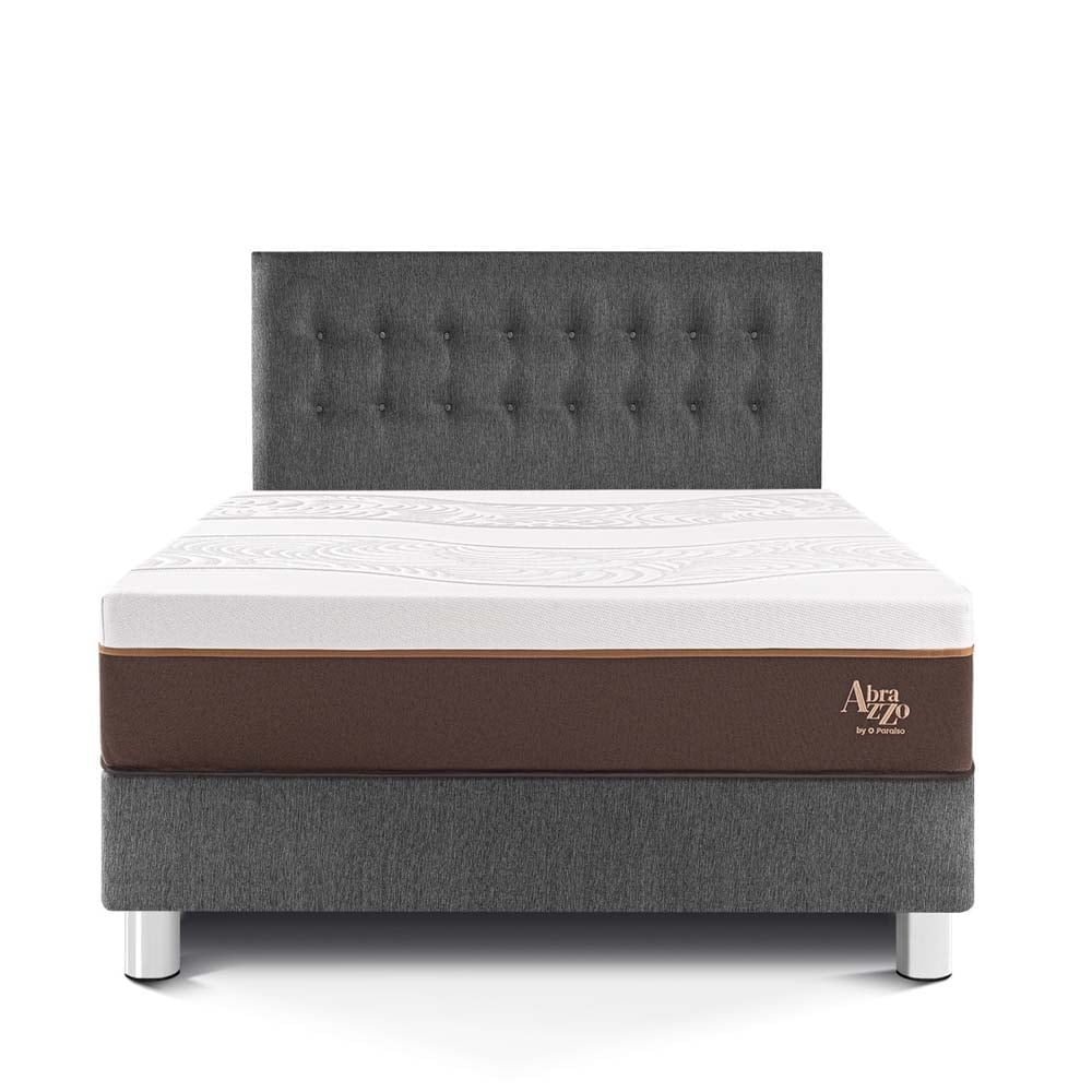 DORMITORIO PARAÍSO ROYAL ABRAZZO KING GRIS + 2 ALMOHADAS VISCOELÁSTICAS - 3