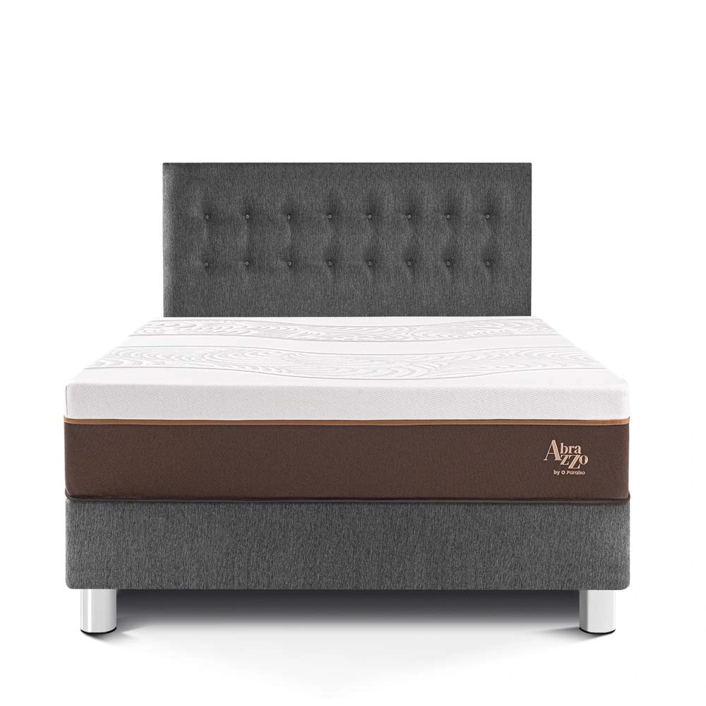 DORMITORIO PARAÍSO ROYAL ABRAZZO KING GRIS + 2 ALMOHADAS VISCOELÁSTICAS - 3