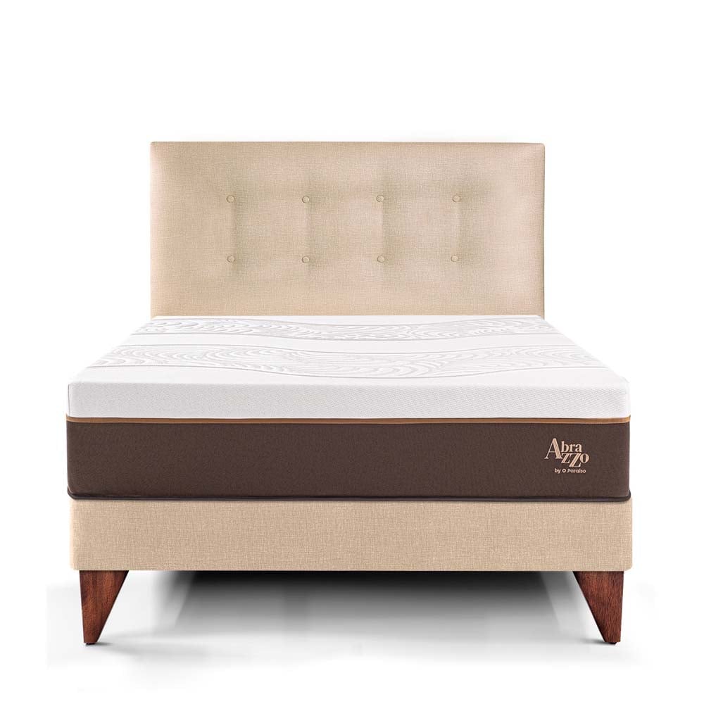 DORMITORIO EUROPEO PARAÍSO ROYAL ABRAZZO 1.5 PLAZAS CHAMPAGNE + 1 ALMOHADA VISCOELÁSTICA - 3