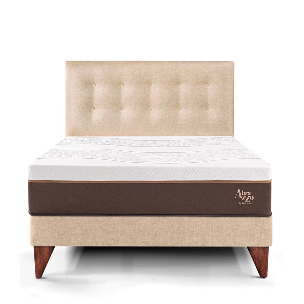 DORMITORIO EUROPEO PARAÍSO ROYAL ABRAZZO 2 PLAZAS CHAMPAGNE + 2 ALMOHADAS VISCOELÁSTICAS - 3