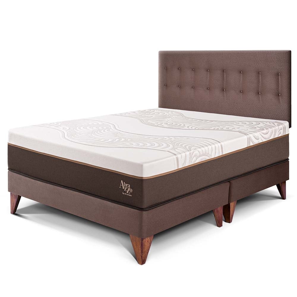 DORMITORIO EUROPEO PARAÍSO ROYAL ABRAZZO KING CHOCOLATE + 2 ALMOHADAS VISCOELÁSTICAS - 1