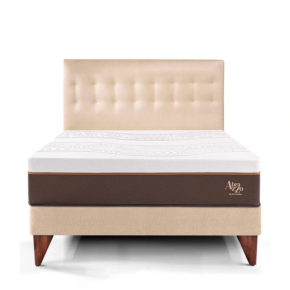 DORMITORIO EUROPEO PARAÍSO ROYAL ABRAZZO KING CHAMPAGNE + 2 ALMOHADAS VISCOELÁSTICAS - 3