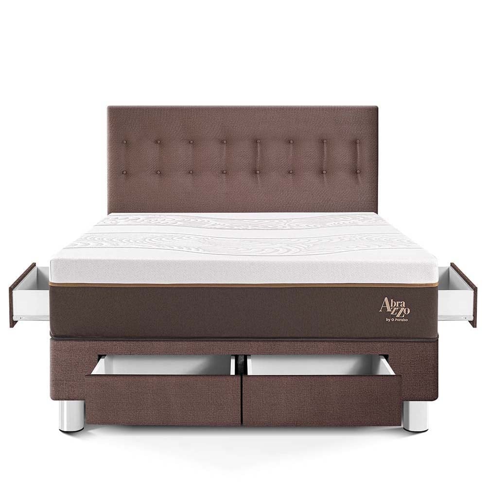 DORMITORIO CON CAJONES PARAÍSO ROYAL ABRAZZO KING CHOCOLATE + 2 ALMOHADAS VISCOELÁSTICAS - 3