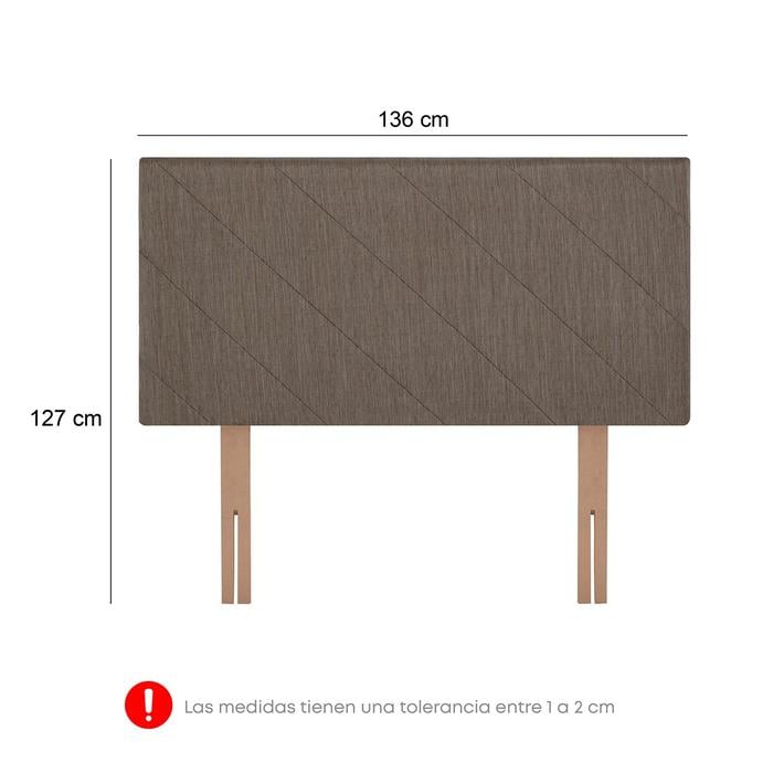 DORMITORIO AMERICANO FORLI POLARIS 2 PLAZAS CON CAJONES MARRÓN + CÓMODA - 6