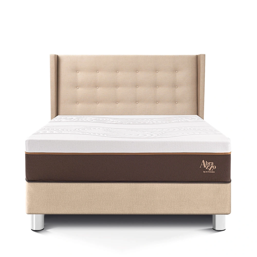 DORMITORIO PARAÍSO ROYAL ABRAZZO QUEEN CHAMPAGNE + CABECERA GOLD + 2 ALMOHADAS VISCOELÁSTICAS - 3