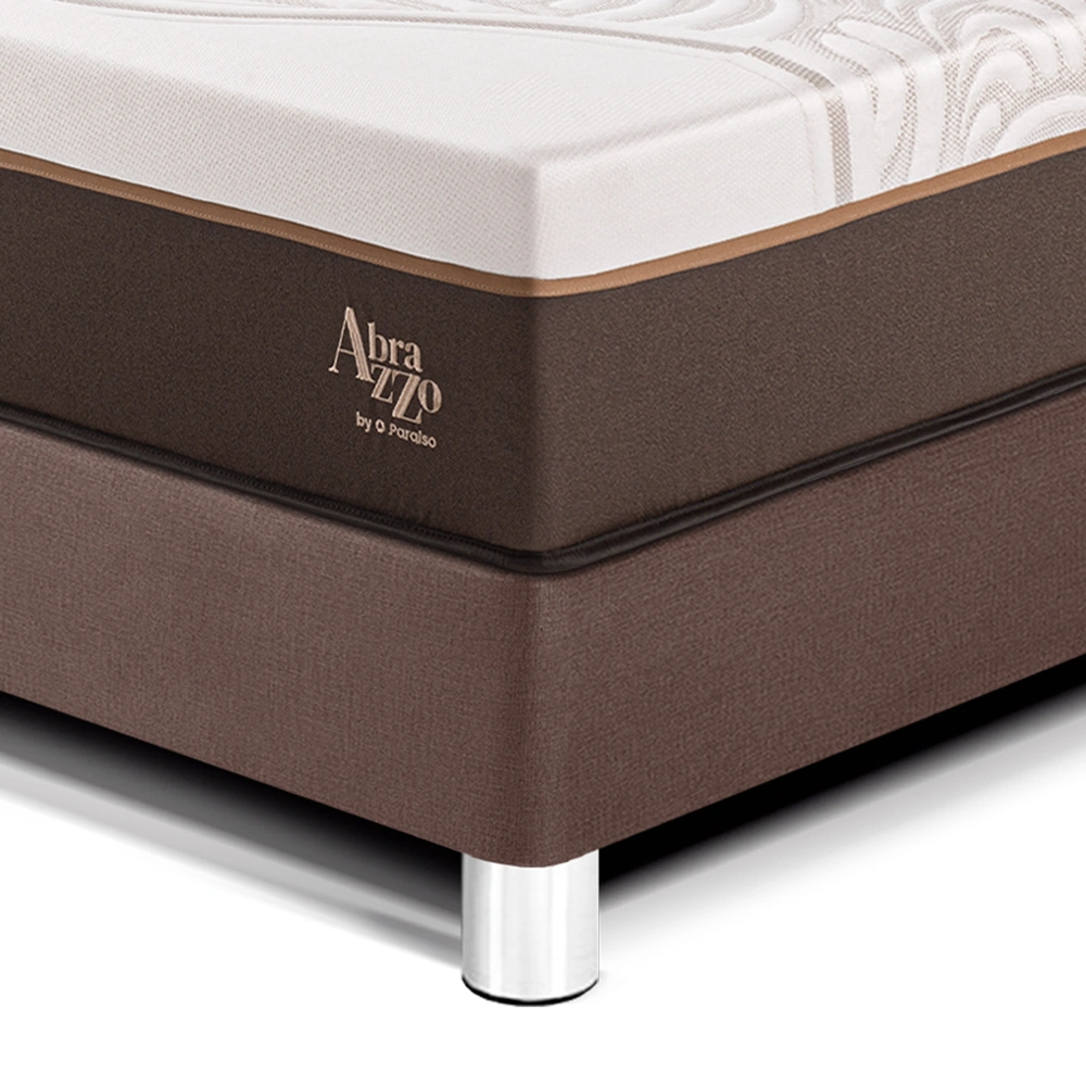 DORMITORIO PARAÍSO ROYAL ABRAZZO KING CHOCOLATE + CABECERA GOLD + 2 ALMOHADAS VISCOELÁSTICAS - 2