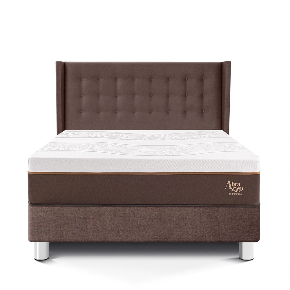 DORMITORIO PARAÍSO ROYAL ABRAZZO KING CHOCOLATE + CABECERA GOLD + 2 ALMOHADAS VISCOELÁSTICAS - 3