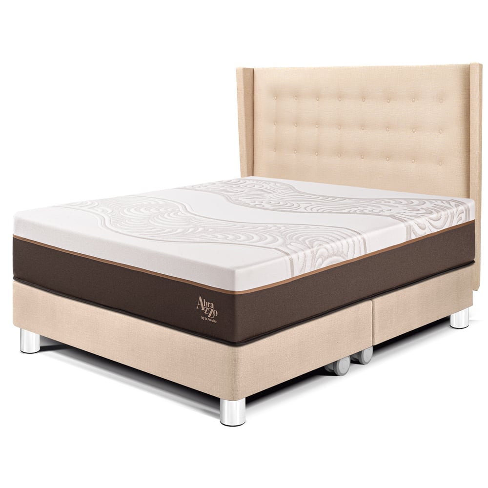 DORMITORIO PARAÍSO ROYAL ABRAZZO KING CHAMPAGNE + CABECERA GOLD + 2 ALMOHADAS VISCOELÁSTICAS - 1