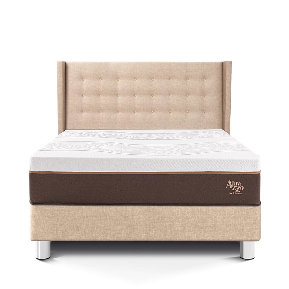 DORMITORIO PARAÍSO ROYAL ABRAZZO KING CHAMPAGNE + CABECERA GOLD + 2 ALMOHADAS VISCOELÁSTICAS - 3