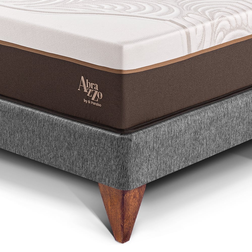 DORMITORIO EUROEPO PARAÍSO ROYAL ABRAZZO 1.5 PLAZAS EUROPEO GRIS + CABECERA GOLD + 1 ALMOHADA VISCOELÁSTICA - 2