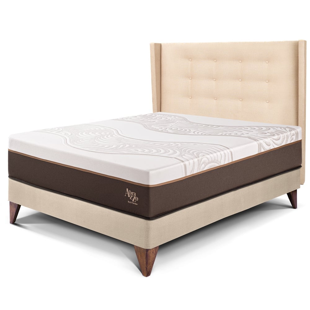 DORMITORIO EUROEPO PARAÍSO ROYAL ABRAZZO 1.5 PLAZAS EUROPEO CHAMPAGNE + CABECERA GOLD + 1 ALMOHADA VISCOELÁSTICA - 1