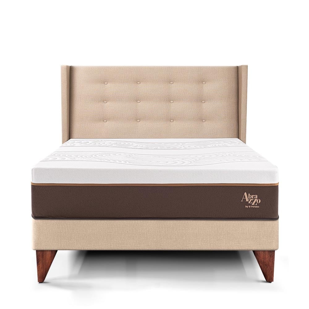 DORMITORIO EUROEPO PARAÍSO ROYAL ABRAZZO 1.5 PLAZAS EUROPEO CHAMPAGNE + CABECERA GOLD + 1 ALMOHADA VISCOELÁSTICA - 3
