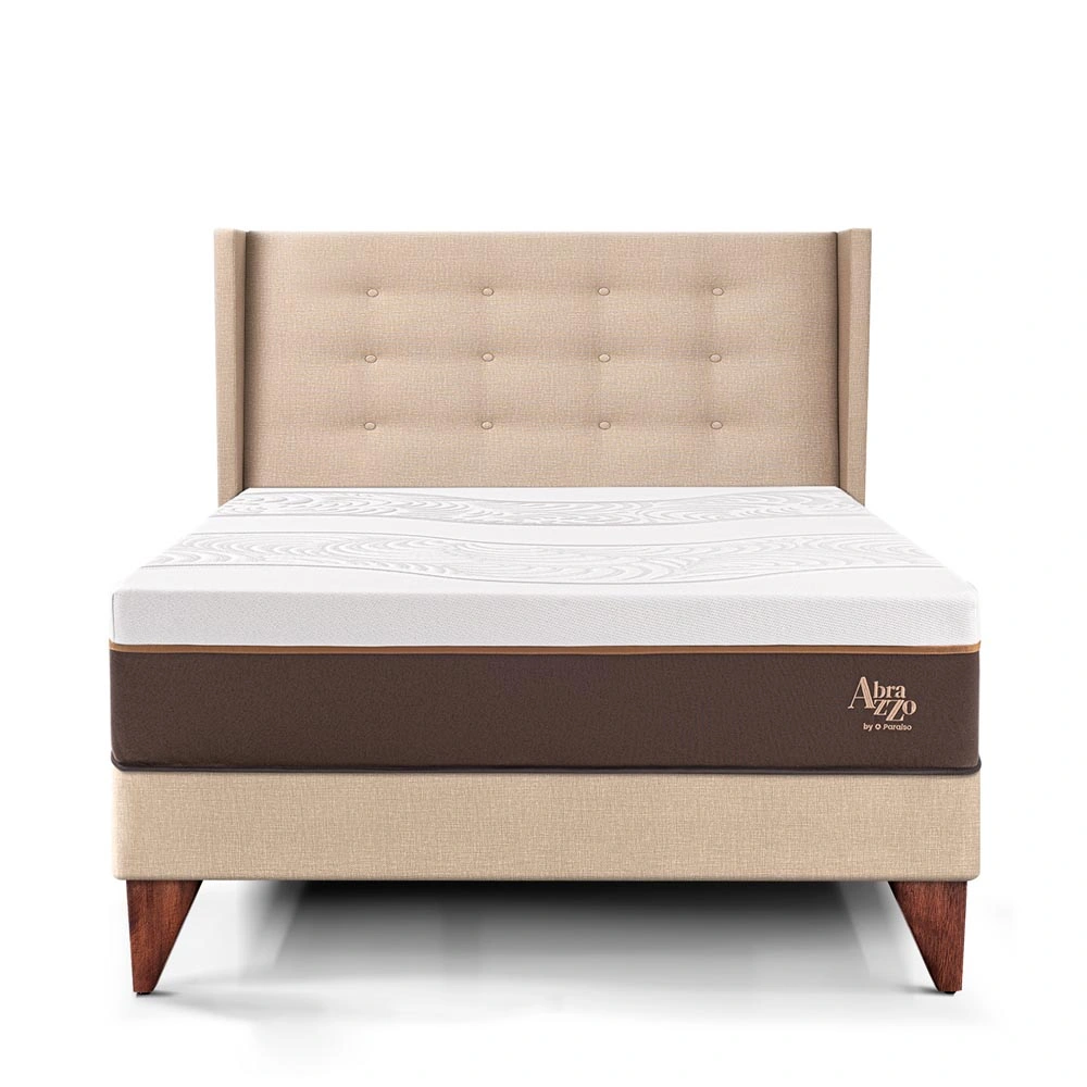DORMITORIO EUROEPO PARAÍSO ROYAL ABRAZZO 1.5 PLAZAS EUROPEO CHAMPAGNE + CABECERA GOLD + 1 ALMOHADA VISCOELÁSTICA - 3