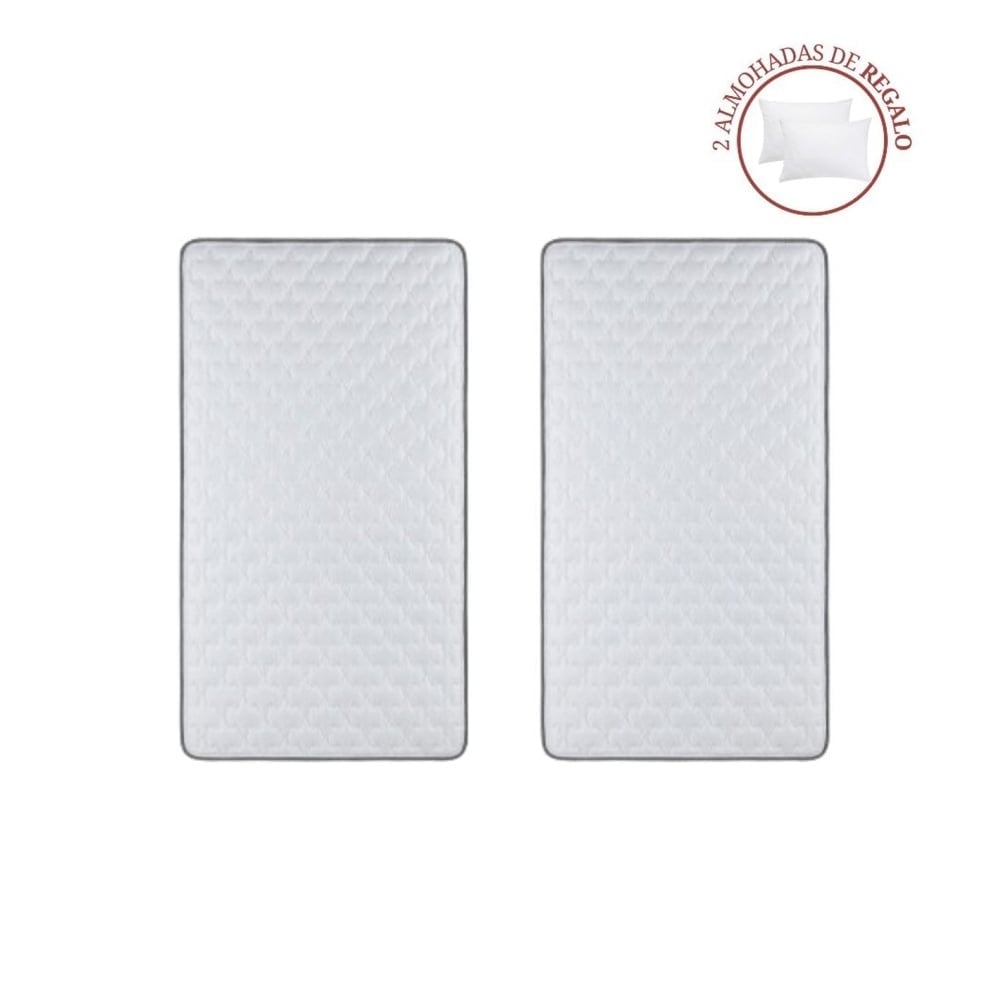 DOS COLCHONES ROSEN MOVE 1.5 PLAZAS + 2 ALMOHADAS - 3