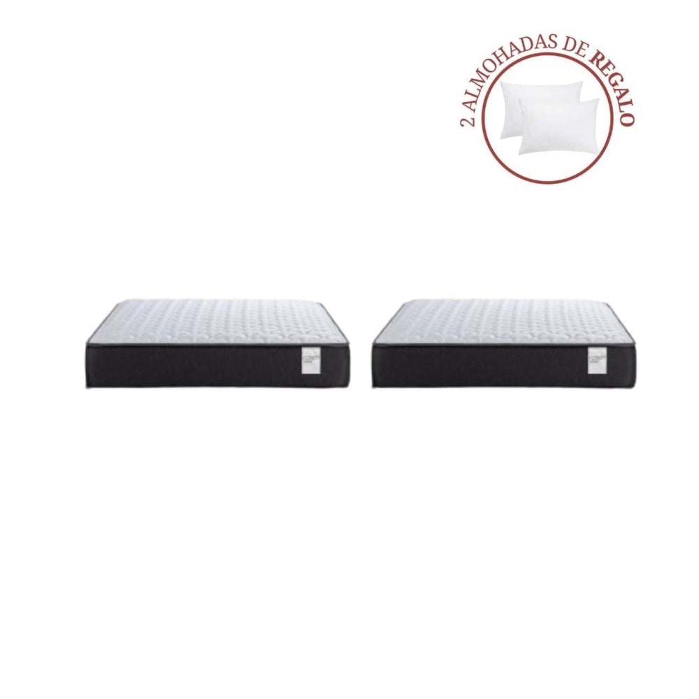DOS COLCHONES ROSEN MOVE 2 PLAZAS + 2 ALMOHADAS MEMORY MAX - 2