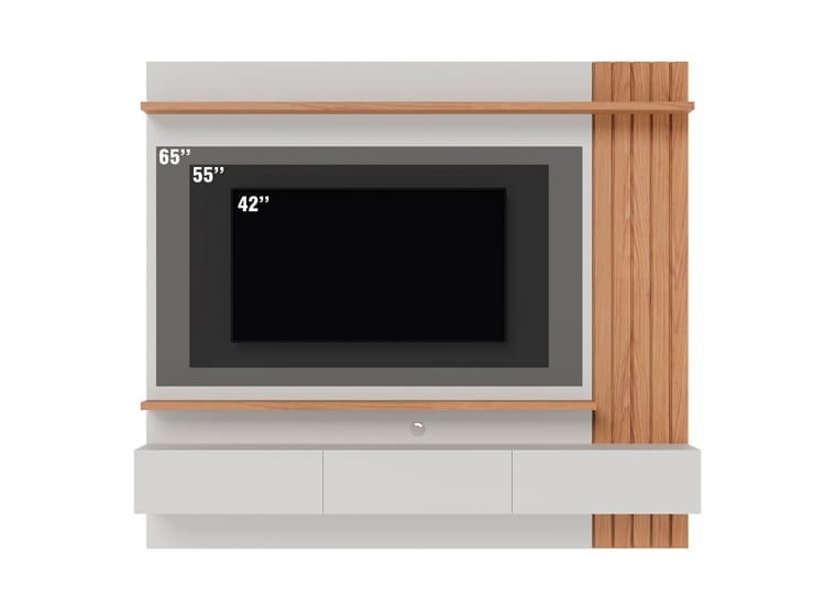 PANEL DE TV SUSPENDIDO JURITI 1.8 PARA 70" OFF WHITE - 2