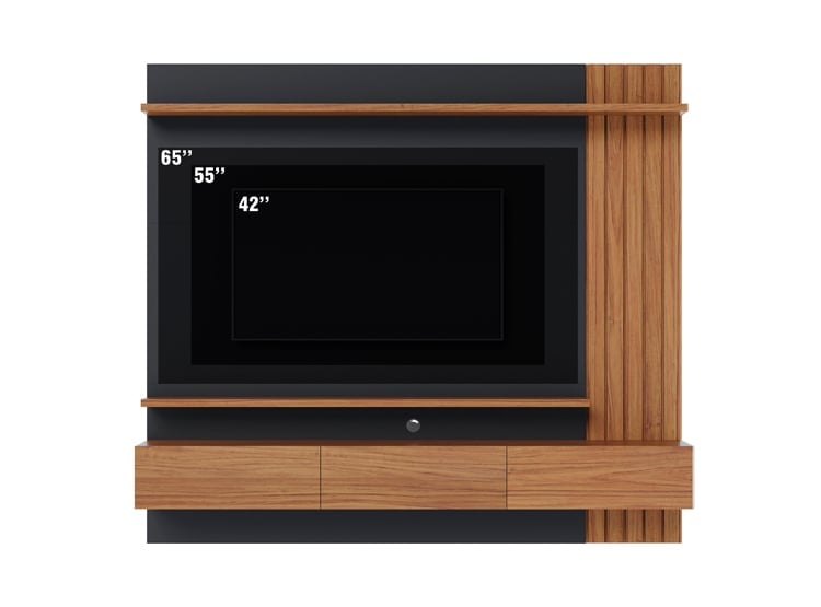 PANEL DE TV SUSPENDIDO JURITI 1.8 PARA 70" NEGRO - 2