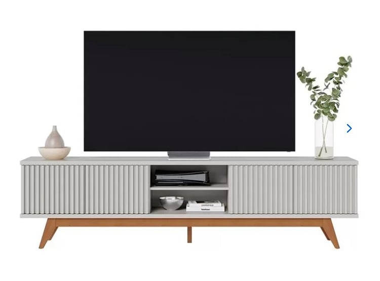 MESA DE TV RIPLEY HOME FORTALEZA OFF WHITE HASTA 75" - 2