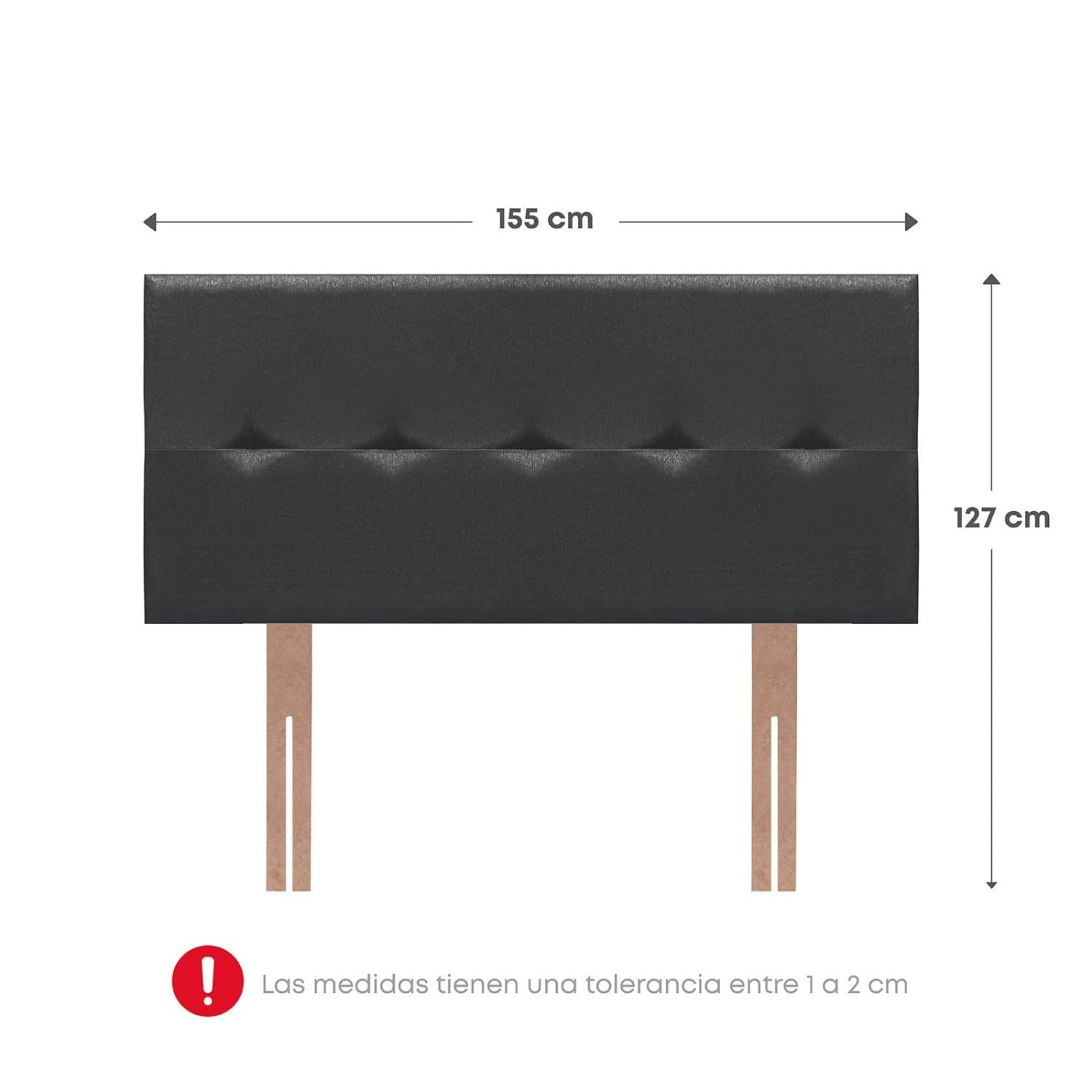 CABECERA RIZZOLI VESUBIO QUEEN GRIS - 2