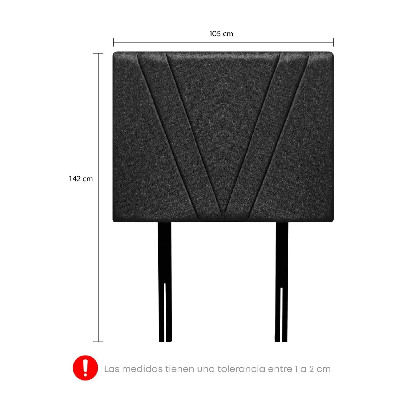 CABECERA RIZZOLI NÁPOLES 1.5 PLAZAS GRIS - 2
