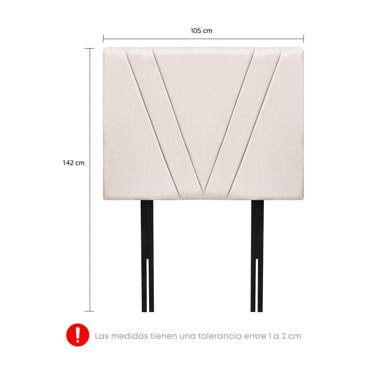 CABECERA RIZZOLI NÁPOLES 1.5 PLAZAS BEIGE - 2