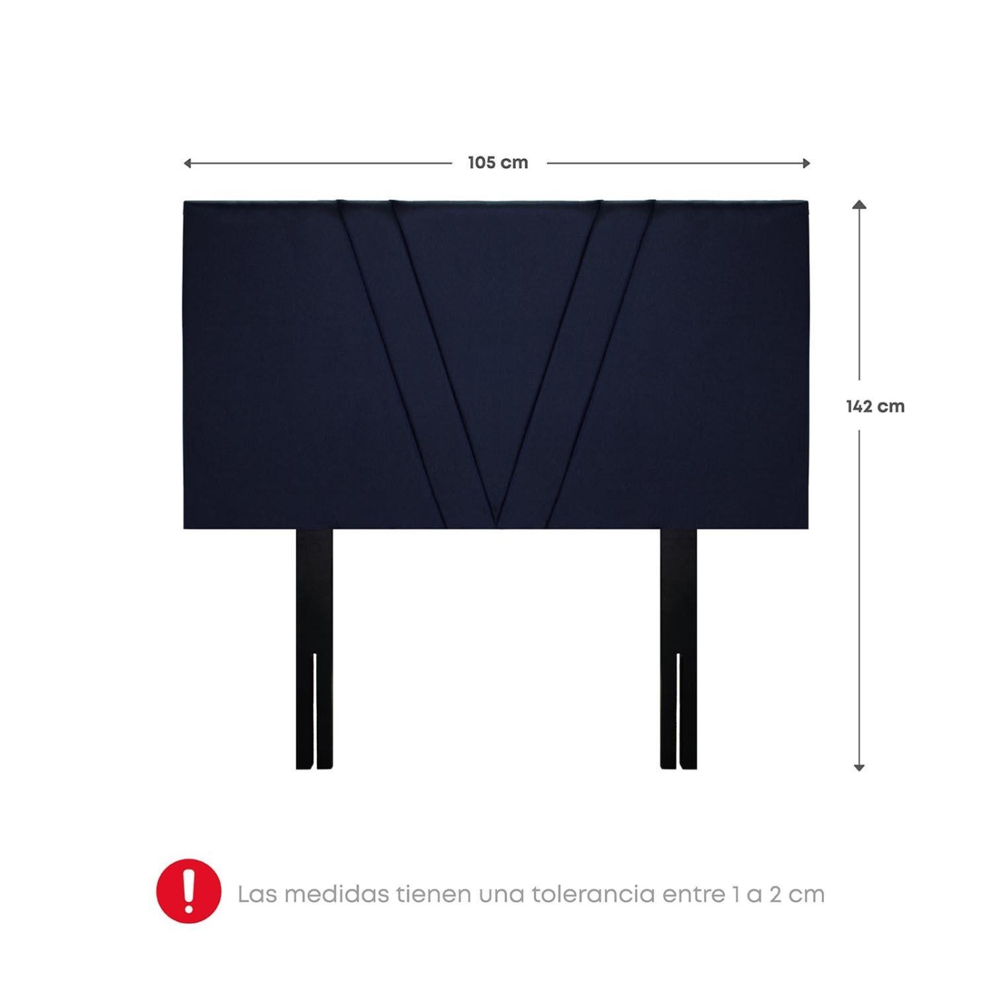 CABECERA RIZZOLI NÁPOLES 1.5 PLAZAS AZUL - 2
