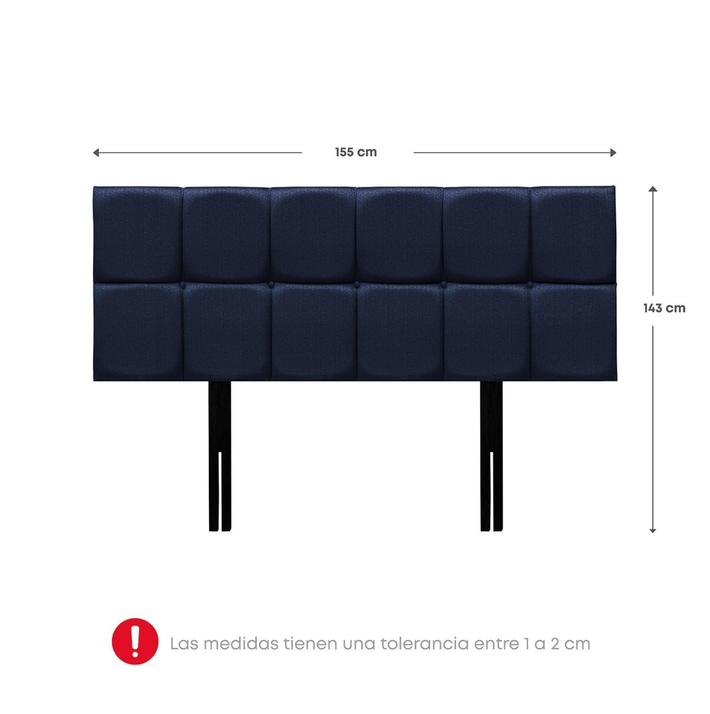 CABECERA RIZZOLI NÁPOLES CUADROS KING AZUL - 2