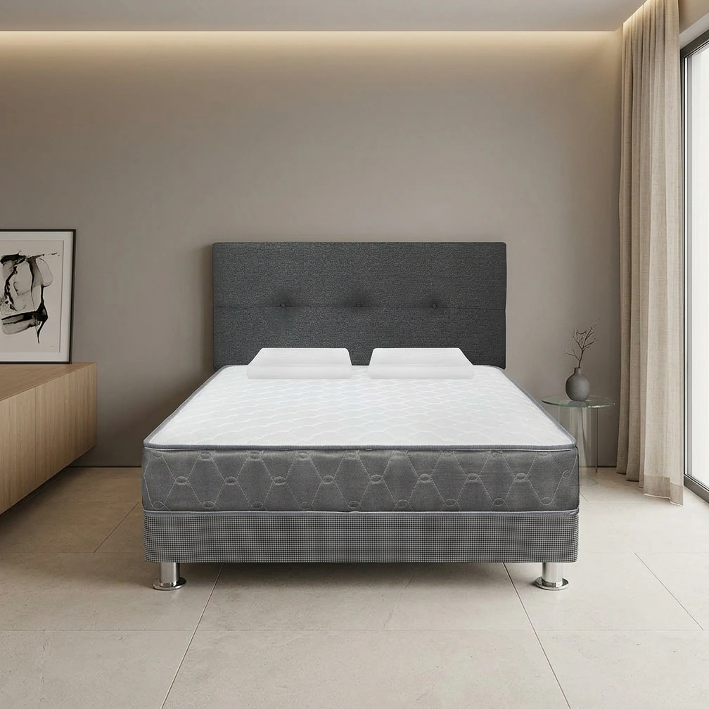 DORMITORIO AMERICANO FORLI ACQUA 2 PLAZAS GRAFITO + SOFÁ CAMA - 1