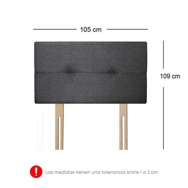DORMITORIO AMERICANO FORLI ACQUA 1.5 PLAZAS GRAFITO + SOFÁ CAMA - 7