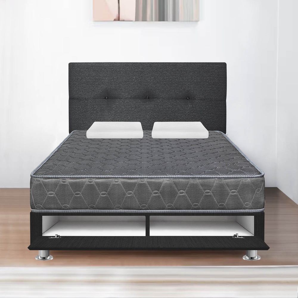 DORMITORIO AMERICANO FORLI ACQUA 2 PLAZAS NEGRO + SOFÁ CAMA - 3