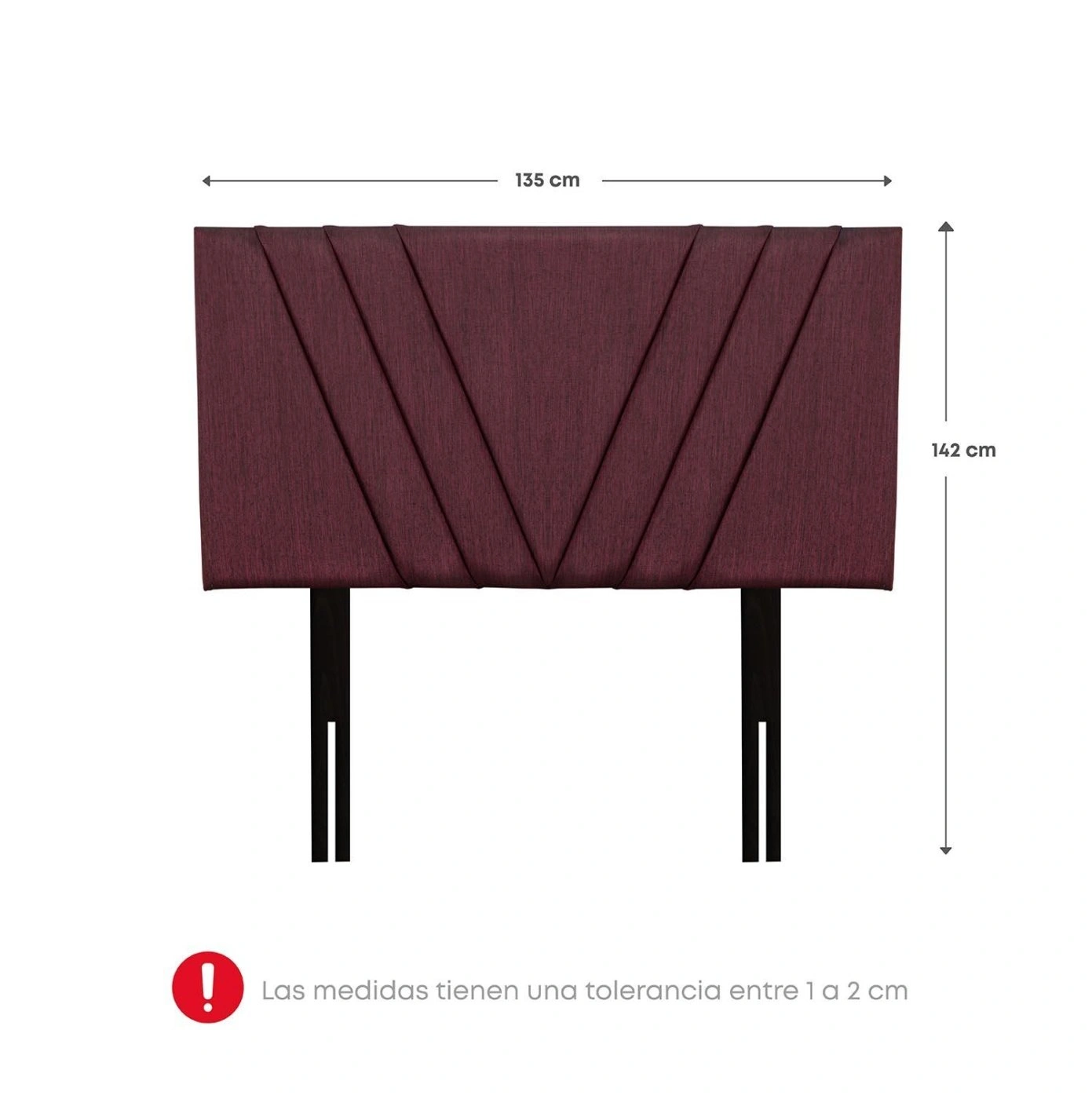 DORMITORIO AMERICANO RIZZOLI NÁPOLES 2 PLAZAS CON CAJONES GUINDA - 8