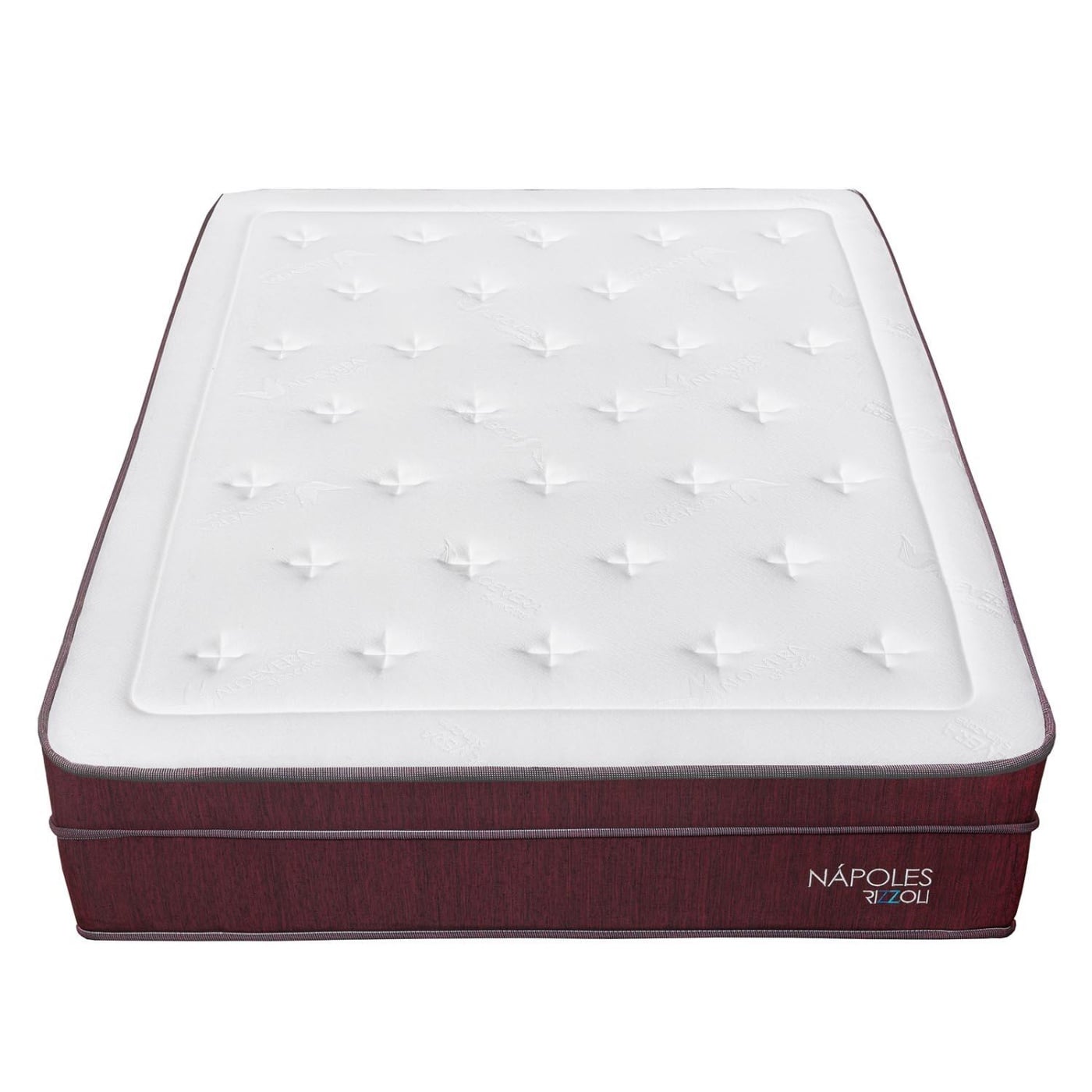 DORMITORIO AMERICANO RIZZOLI NÁPOLES QUEEN CON CAJONES GUINDA + VELADOR FALA - 3
