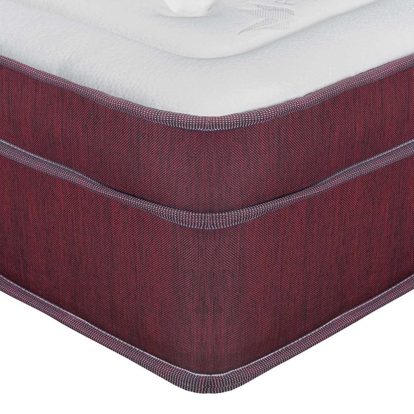 DORMITORIO AMERICANO RIZZOLI NÁPOLES QUEEN CON CAJONES GUINDA + VELADOR FALA - 4
