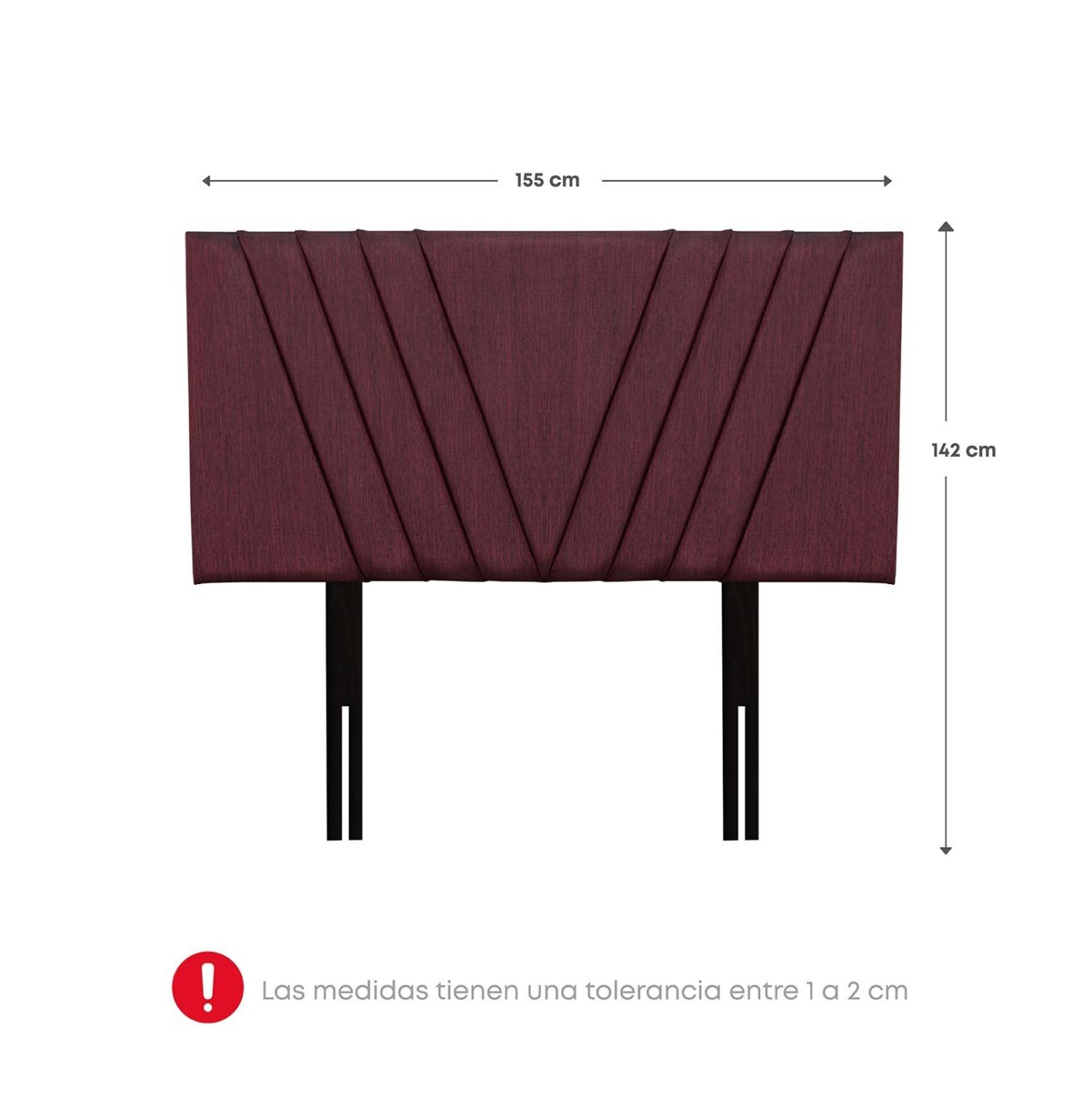 DORMITORIO AMERICANO RIZZOLI NÁPOLES QUEEN CON CAJONES GUINDA + VELADOR FALA - 7
