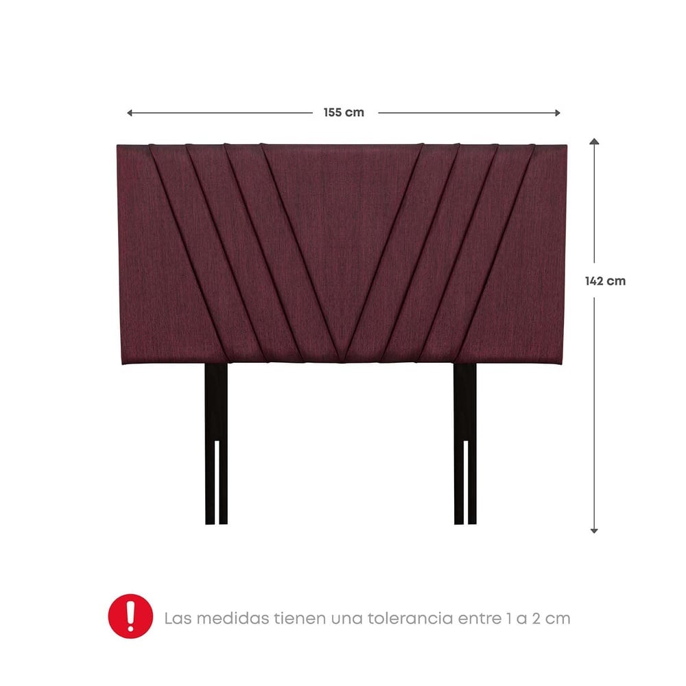 DORMITORIO BOXET RIZZOLI NÁPOLES QUEEN GUINDA + ZAPATERA - 7