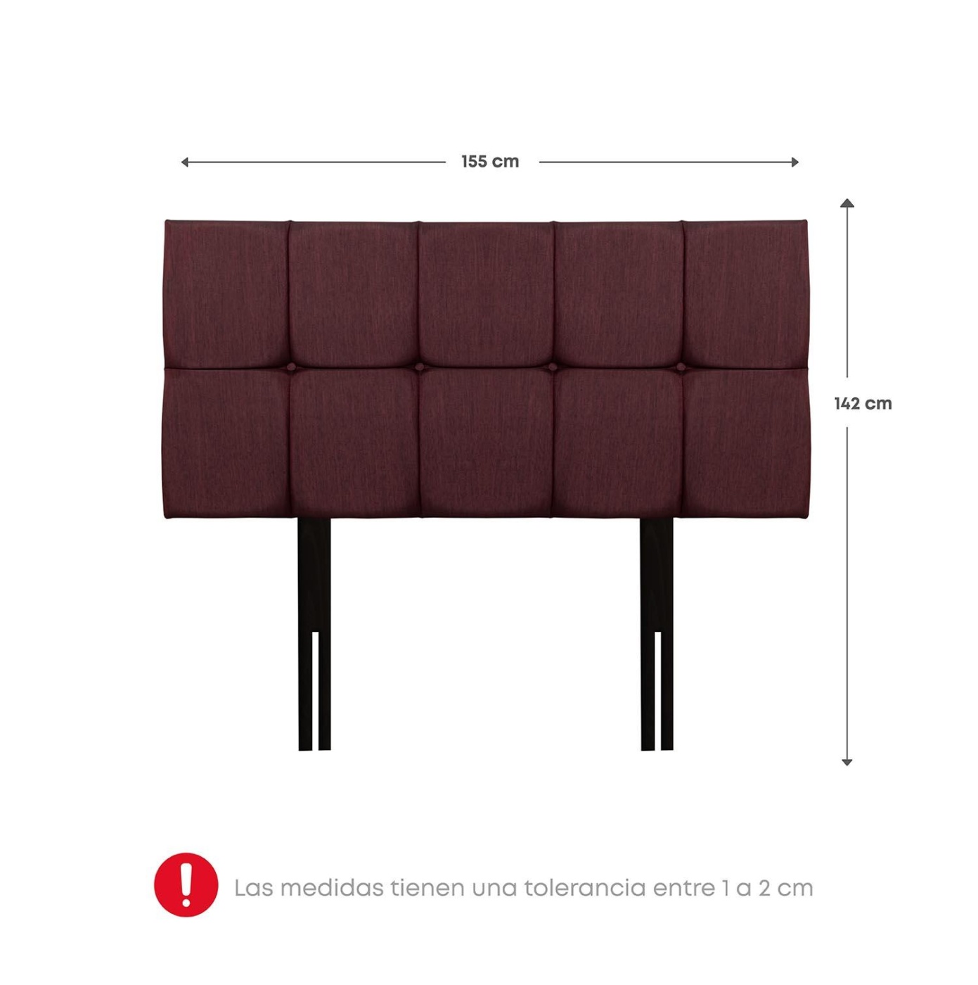 DORMITORIO EUROPEO RIZZOLI NÁPOLES QUEEN GUINDA GUINDA - 7