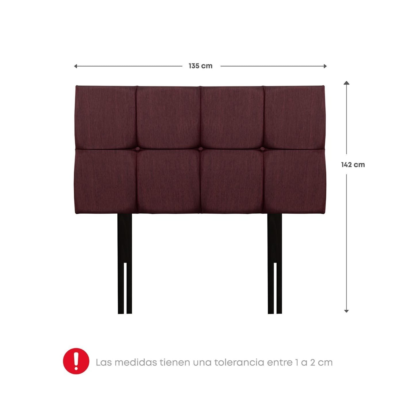 DORMITORIO BOXET RIZZOLI NÁPOLES 2 PLAZAS GUINDA - 7