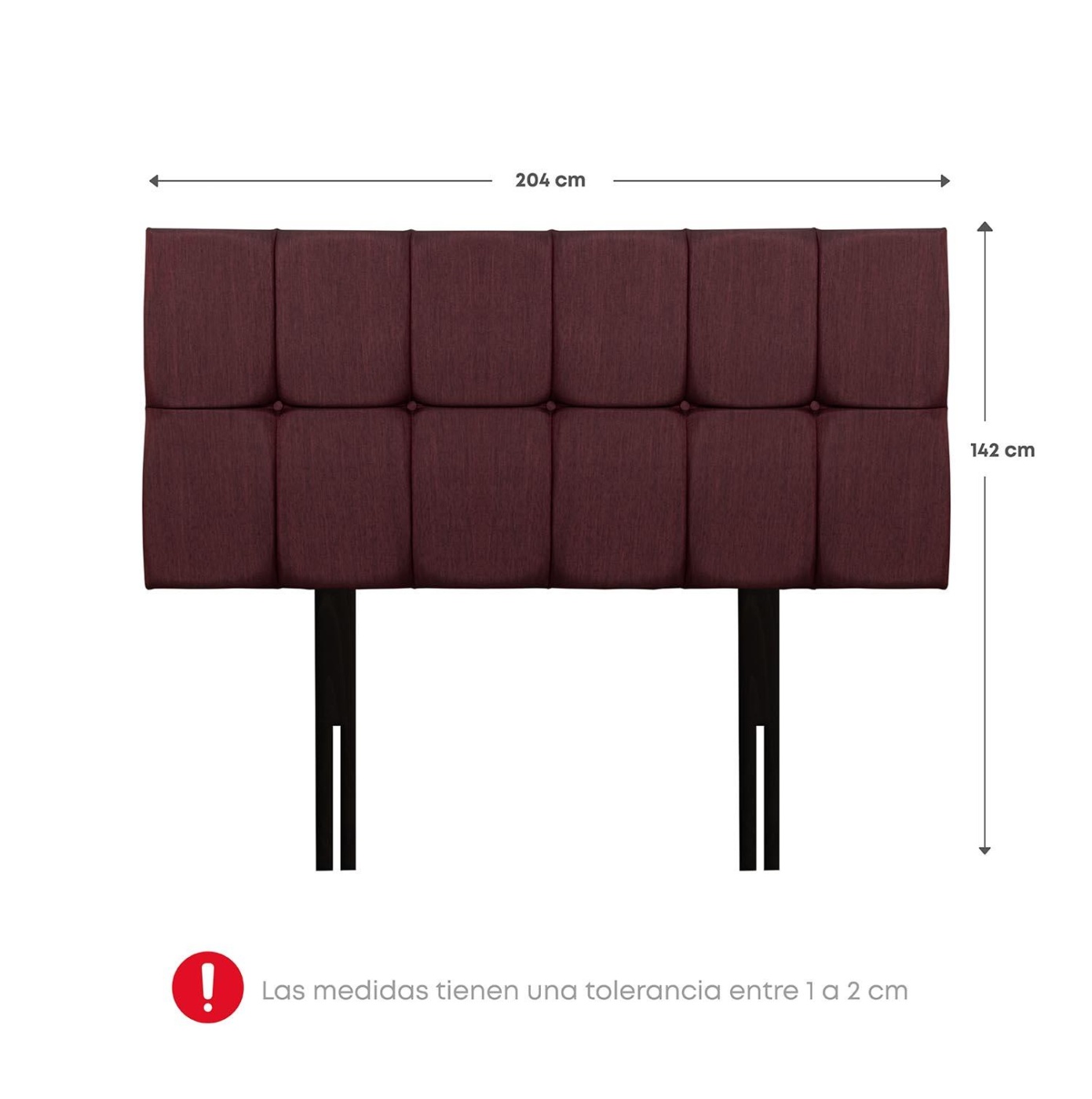 DORMITORIO AMERICANO RIZZOLI NÁPOLES KING CON CAJONES GUINDA + VELADOR FALA - 7