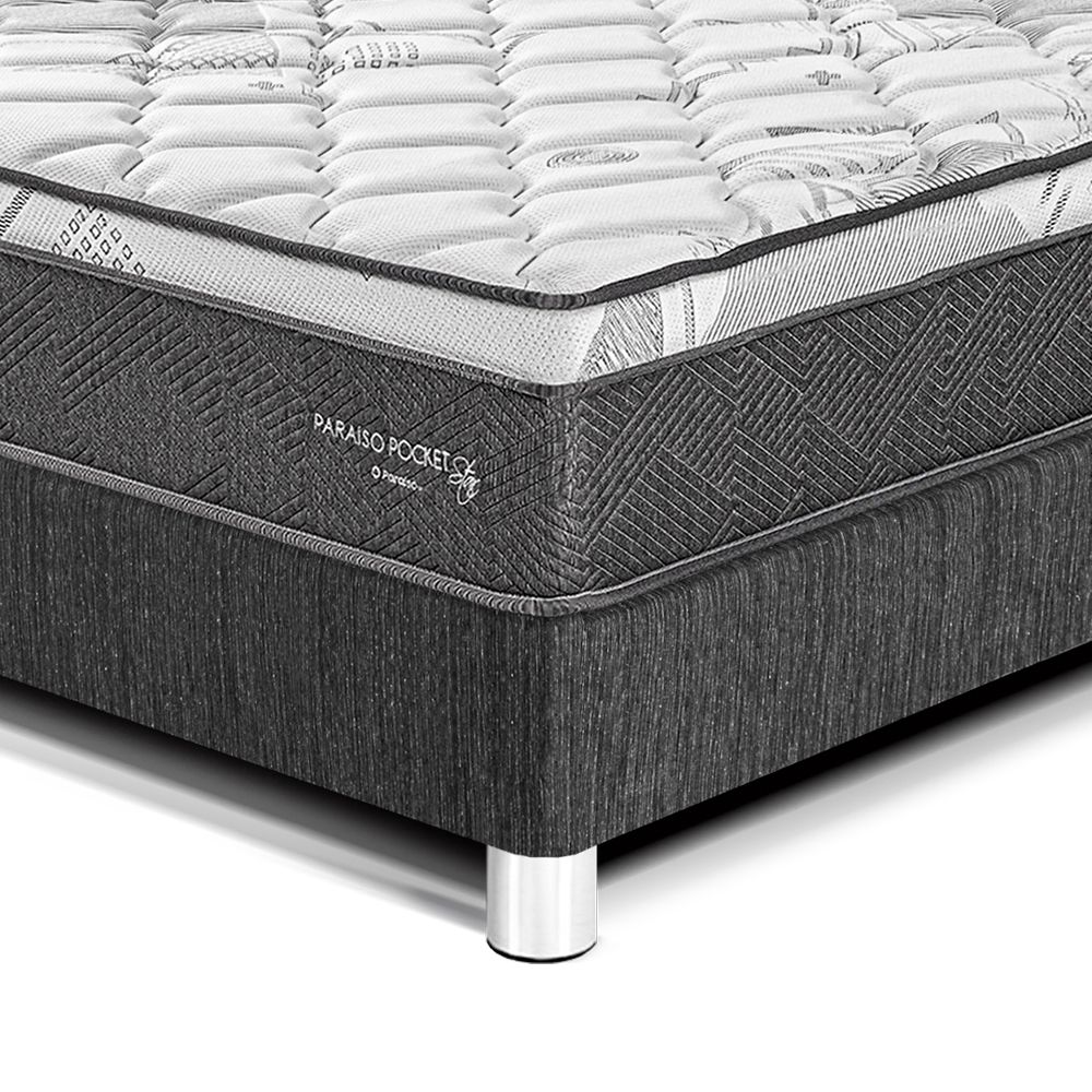 DORMITORIO AMERICANO PARAÍSO PARAÍSO POCKET STAR QUEEN POCKET STAR LOFT + VELADOR REPISA CHARCOAL - 2