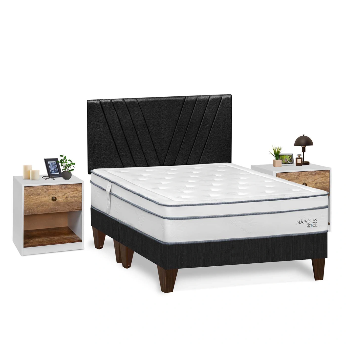 DORMITORIO EUROPEO RIZZOLI NAPOLES QUEEN + VELADOR MUNDIAL - 2